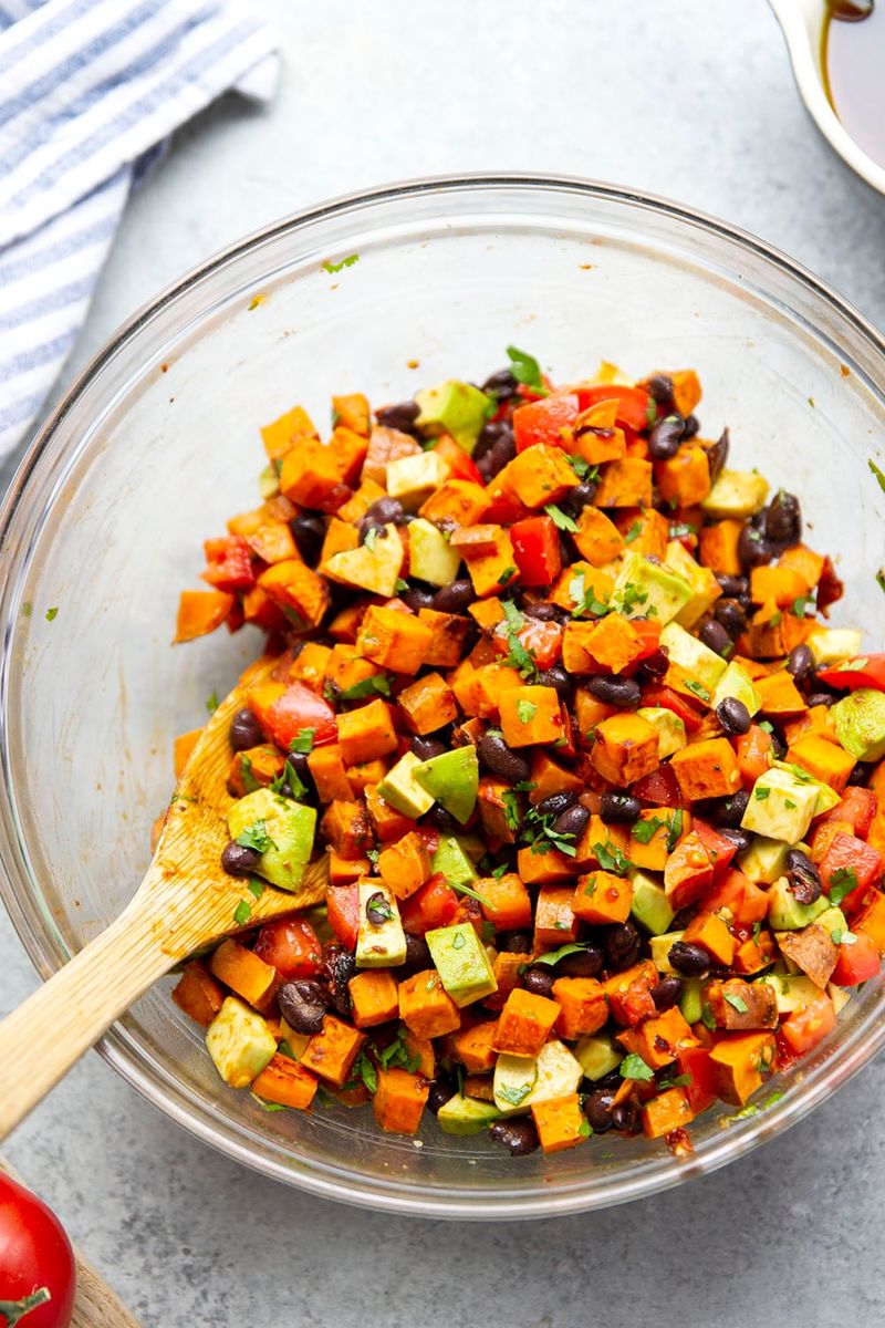 Roasted Sweet Potato and Black Bean Bowl