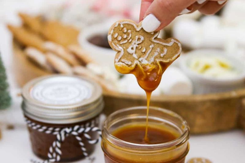 Salted Caramel Sauce in Mini Jars
