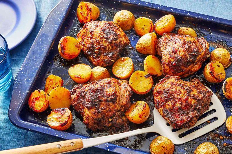 Classic Sheet Pan Roast Chicken and Potatoes