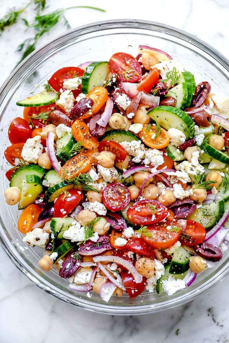 Classic Greek Chickpea Salad