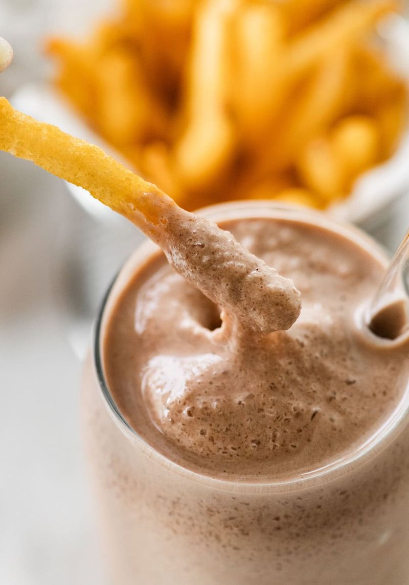 French Fries Dipped in a Chocolate Shake