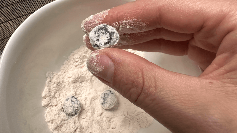 Toss Berries in Flour