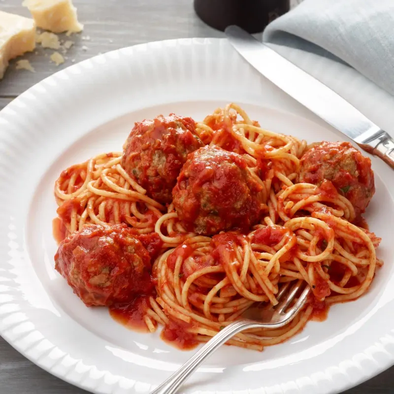 Spaghetti with Meatballs: Familiar, but Not the Expected Classic