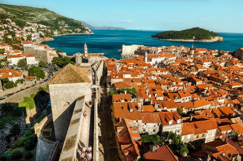 Dubrovnik, Croatia: Stone Walls Above Blue Water