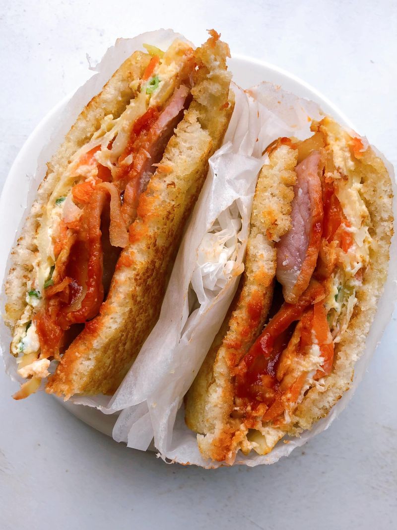 Korean-Style Kimchi Bacon Toast
