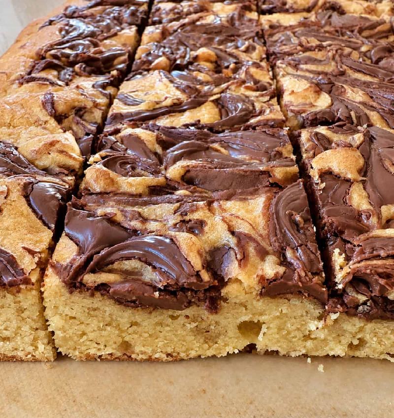 Nutella Swirl Blondies