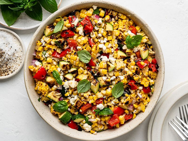 Grilled Corn and Zucchini Salad