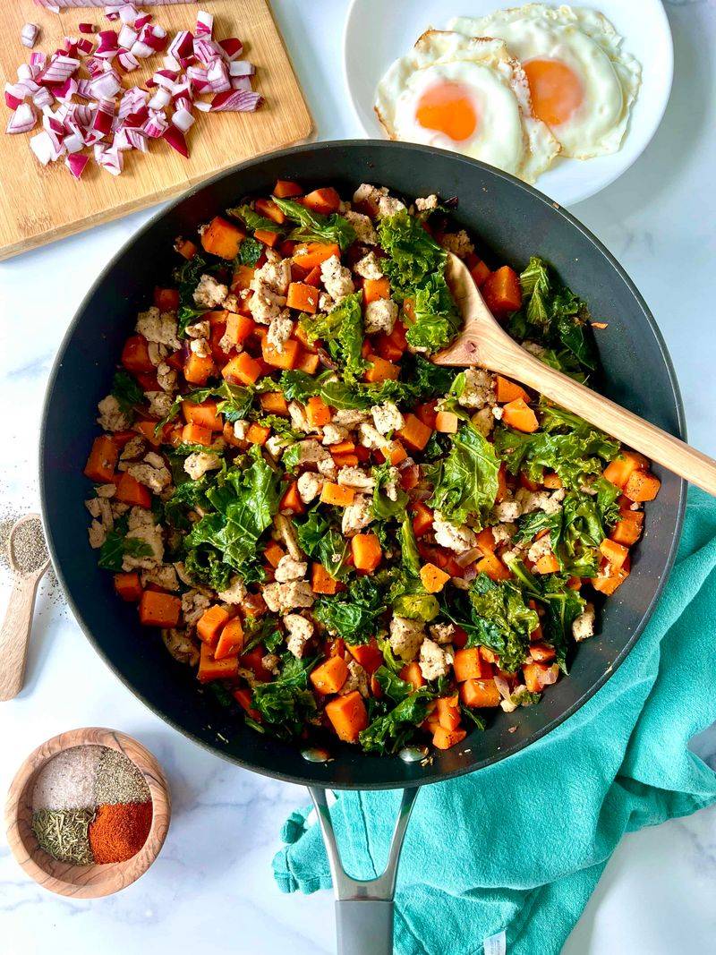 Turkey and Sweet Potato Skillet