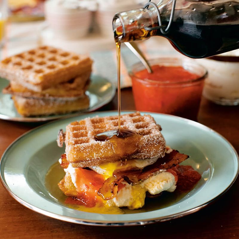 Maple Bacon Waffle Stack
