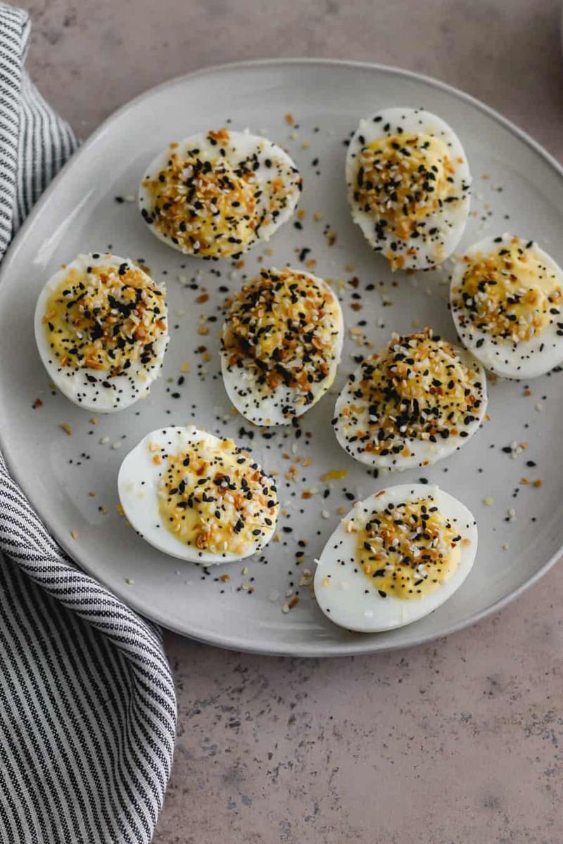 Hard-Boiled Eggs With Everything Seasoning