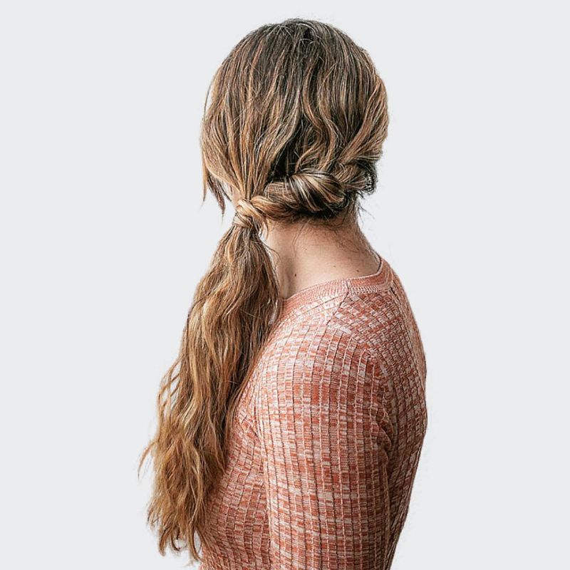 Side-Swept Tails and Braids Stay Casual