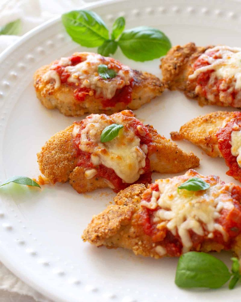 Chicken Parmesan with Pork Rind Crust