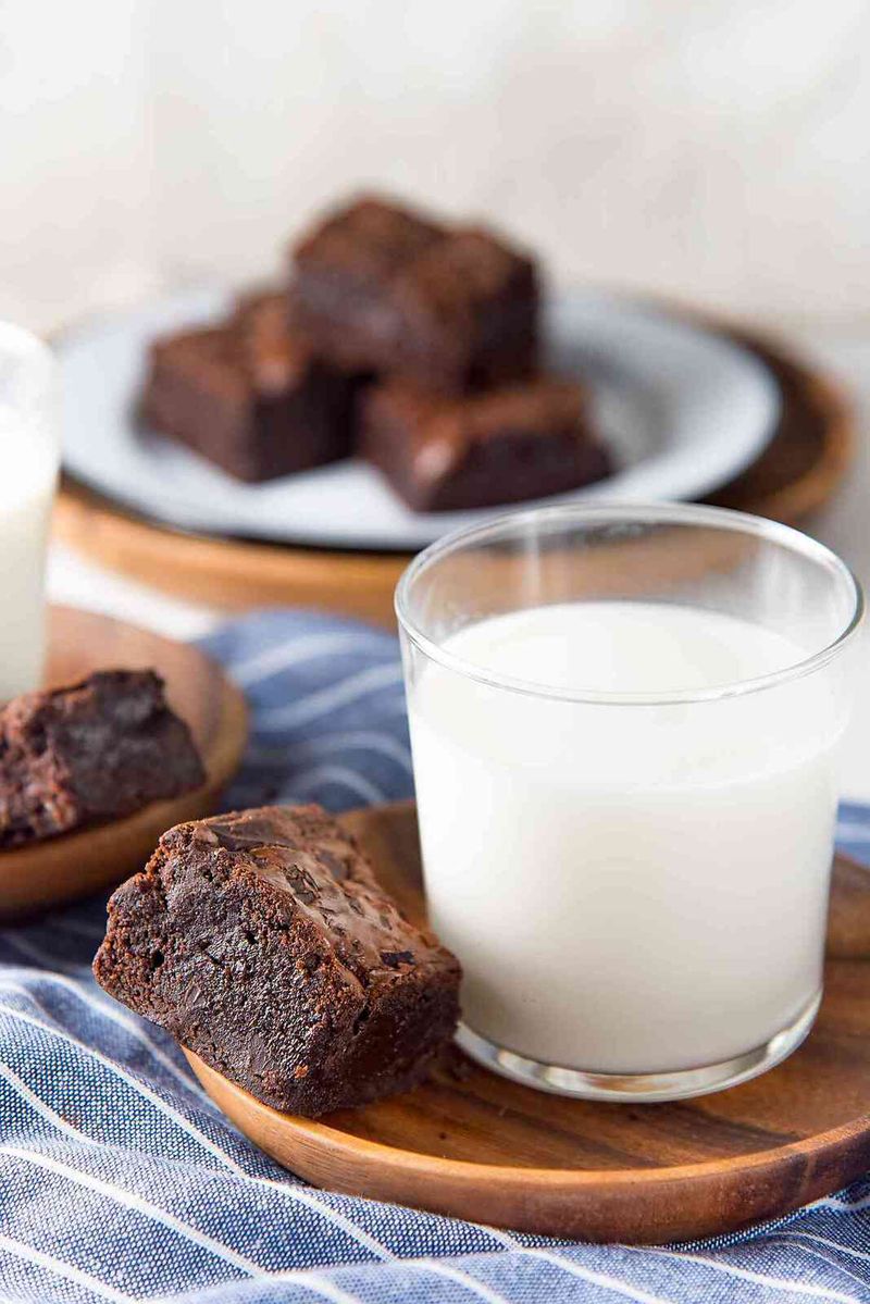 Warm Brownie With Cold Milk