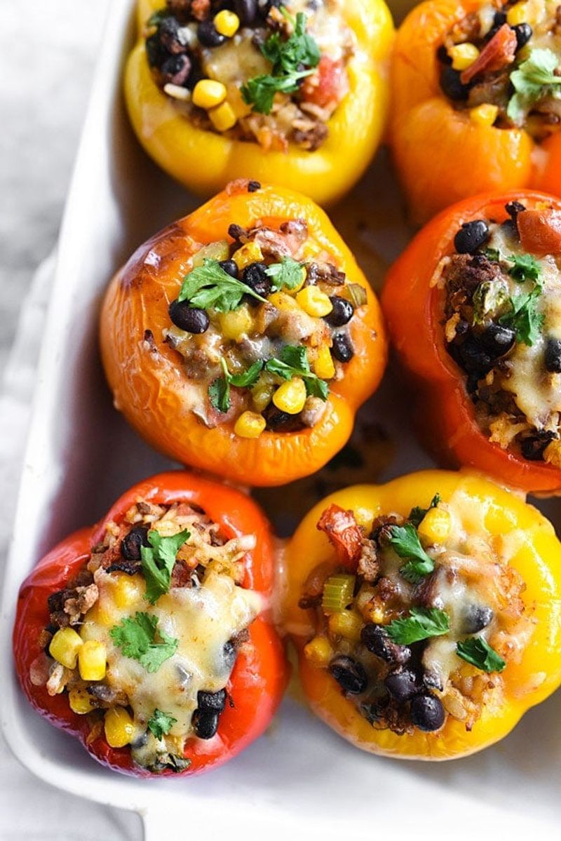 Stuffed Peppers With Pantry Filling