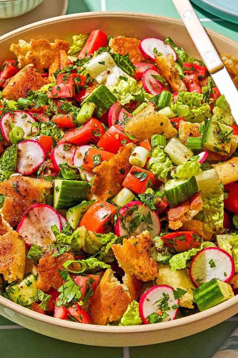 Fattoush Salad With Crispy Pita