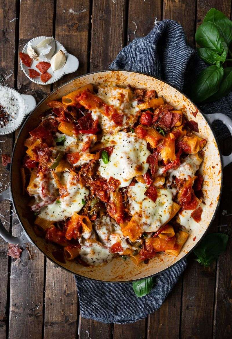 Sausage and Peppers Rigatoni