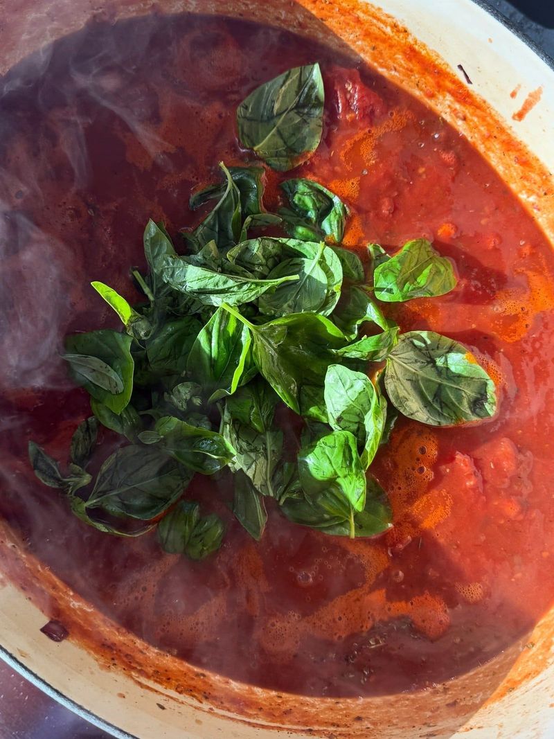 Simmering Tomato Sauce