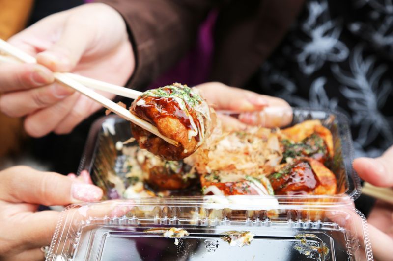 Takoyaki in Osaka, Japan
