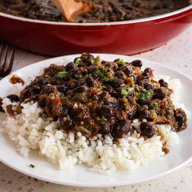 Cuban Black Bean Mash with Rice