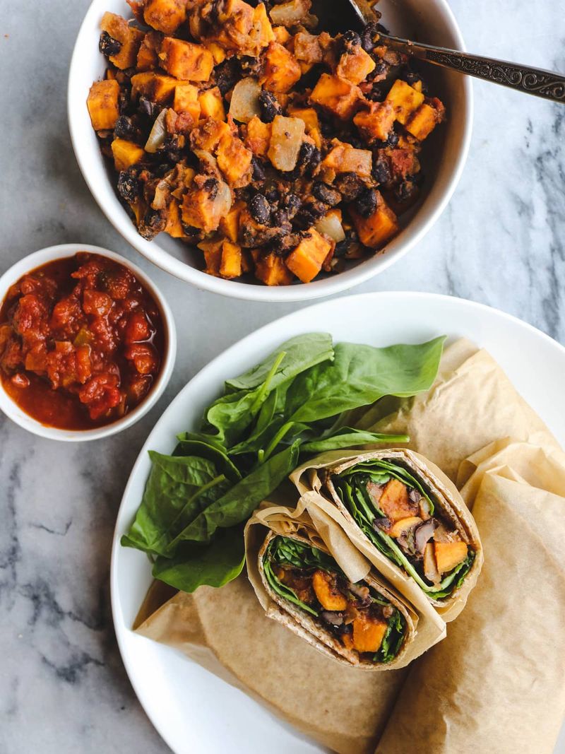 Breakfast Burrito with Black Beans