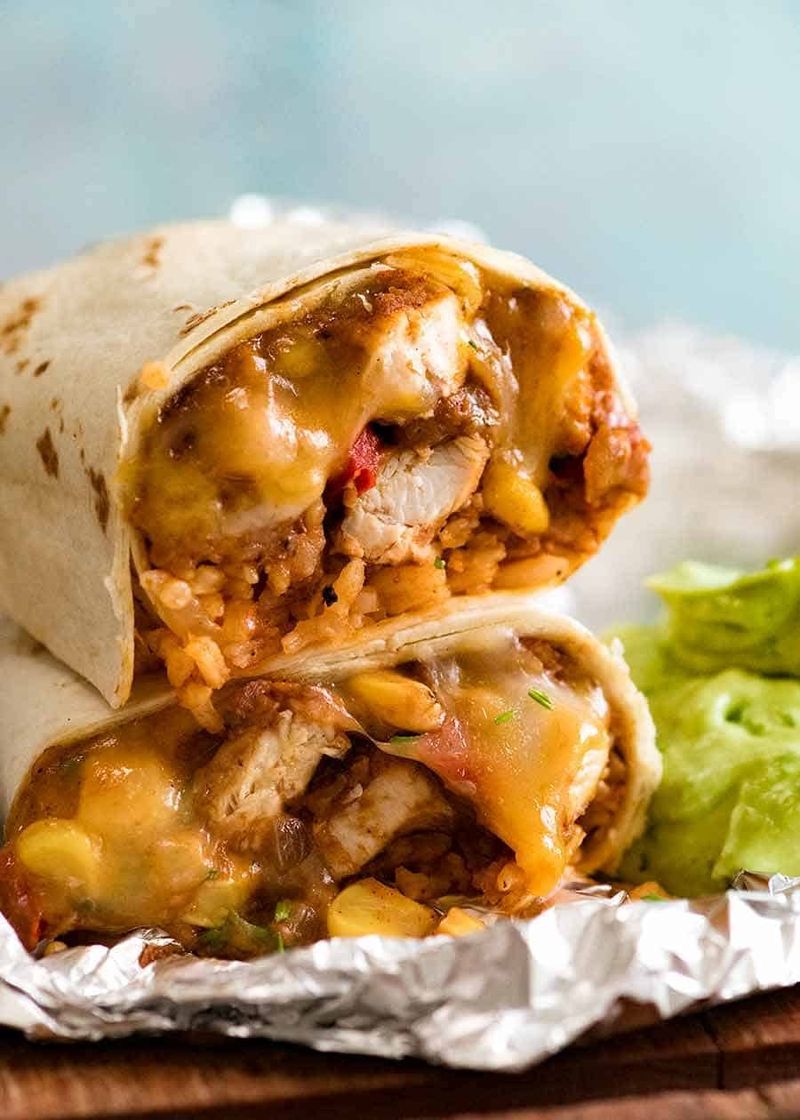 Creamy Chicken Cheddar Burrito