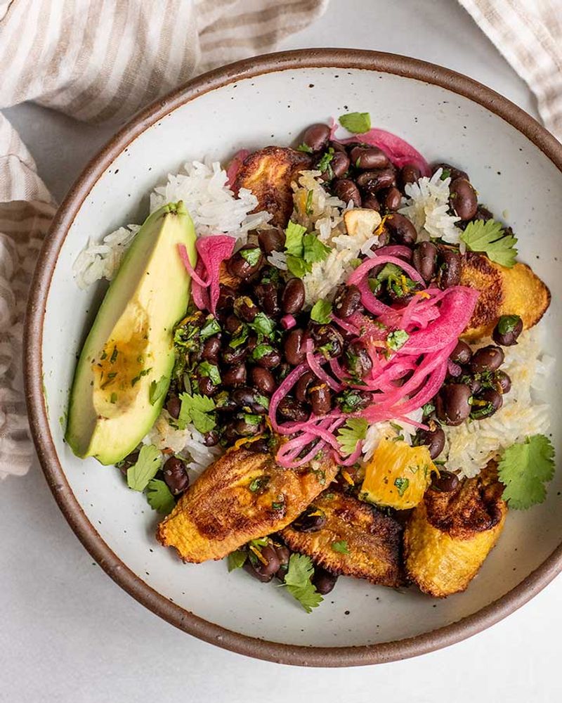 Cuban Black Beans and Rice Bowls