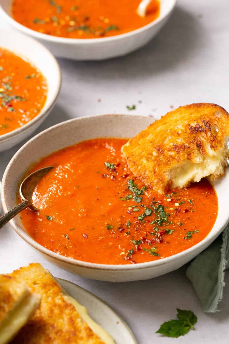 Tomato Soup and Mini Grilled Cheese