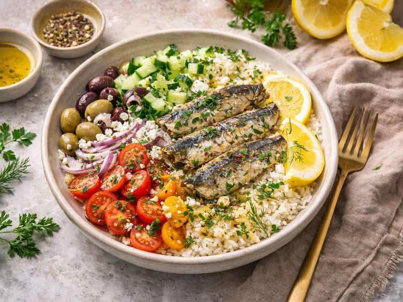 Lemon Herb Couscous With Sardines