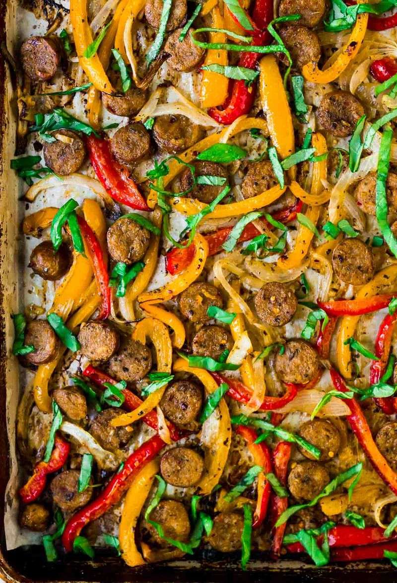 Sausage and Peppers Sheet Pan