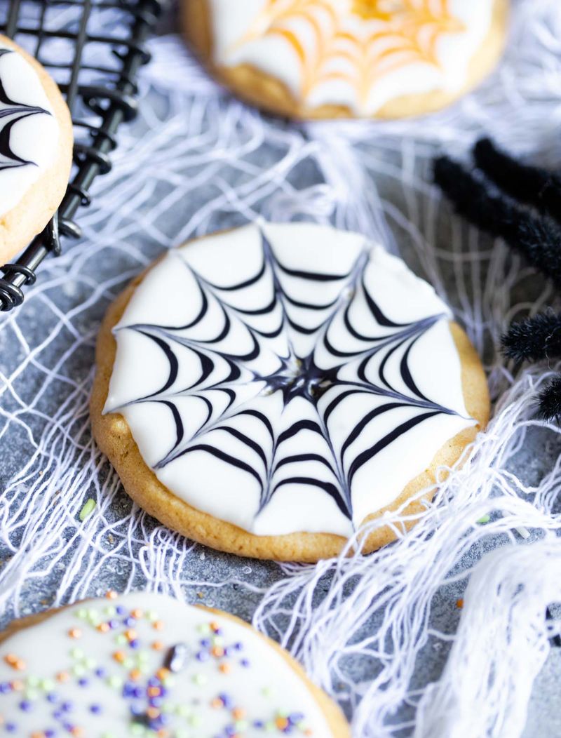 Spiderweb Swirl Cookies