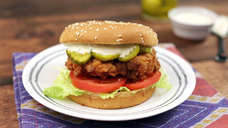 Pickle-Brined Chicken in Little Rolls