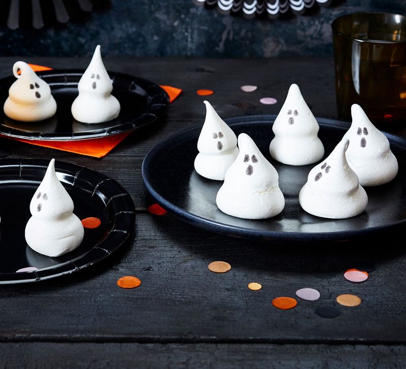 Ghostly Meringue Cookies