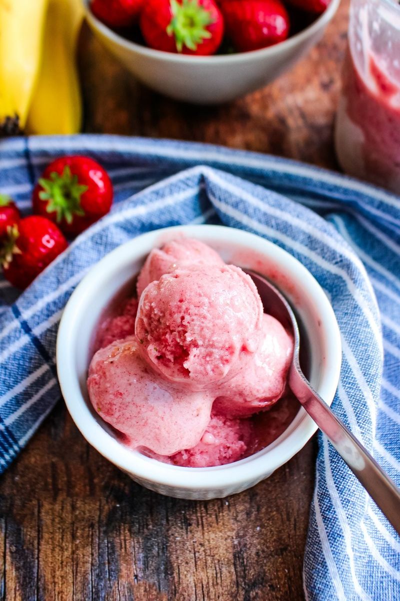 Strawberry Banana Nice Cream