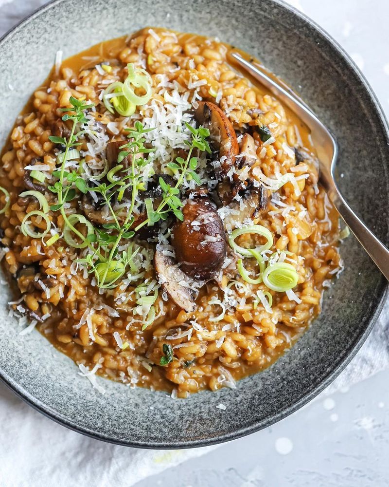 Leek and Mushroom Risotto