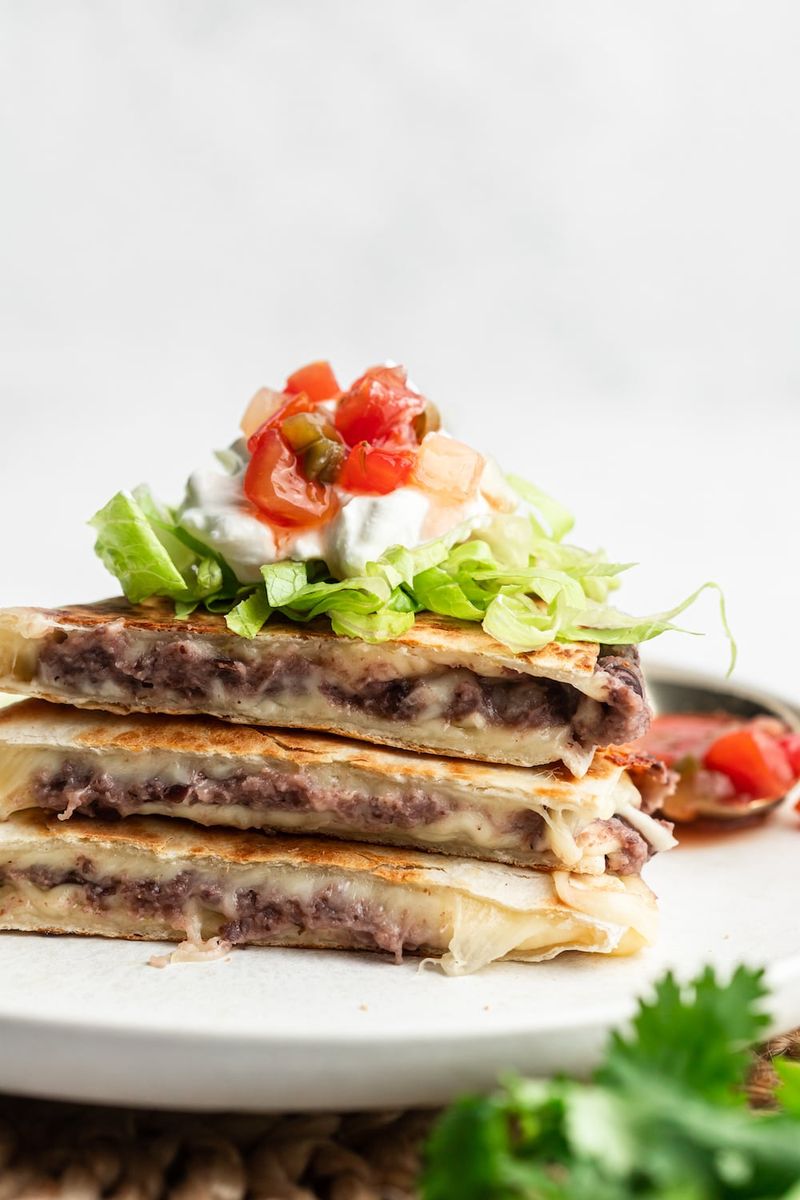 Mashed Bean Quesadillas
