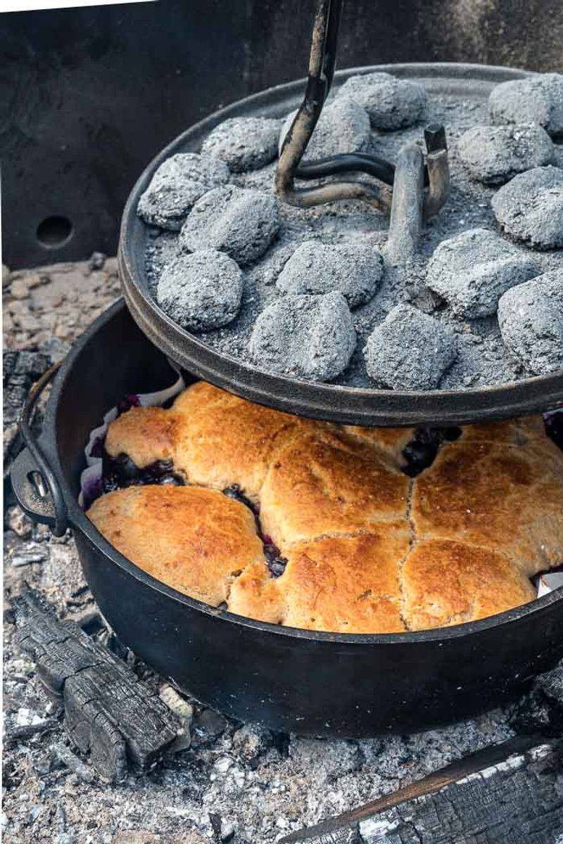 Fruit Cobbler in a Dutch Oven