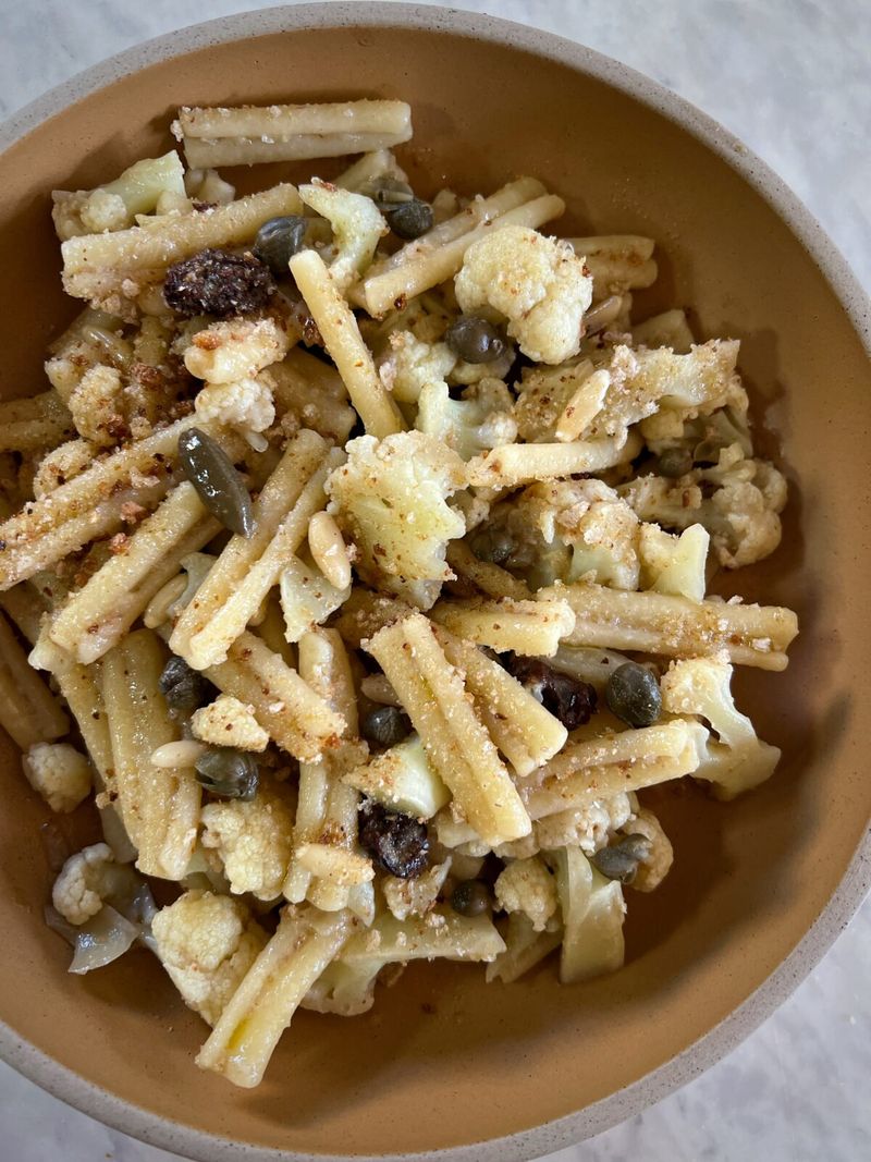 Italian Pasta with Cauliflower and Anchovies