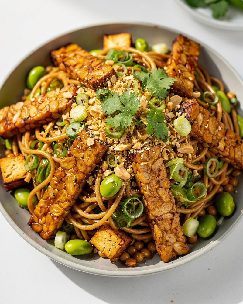 Tempeh Peanut Noodle Salad