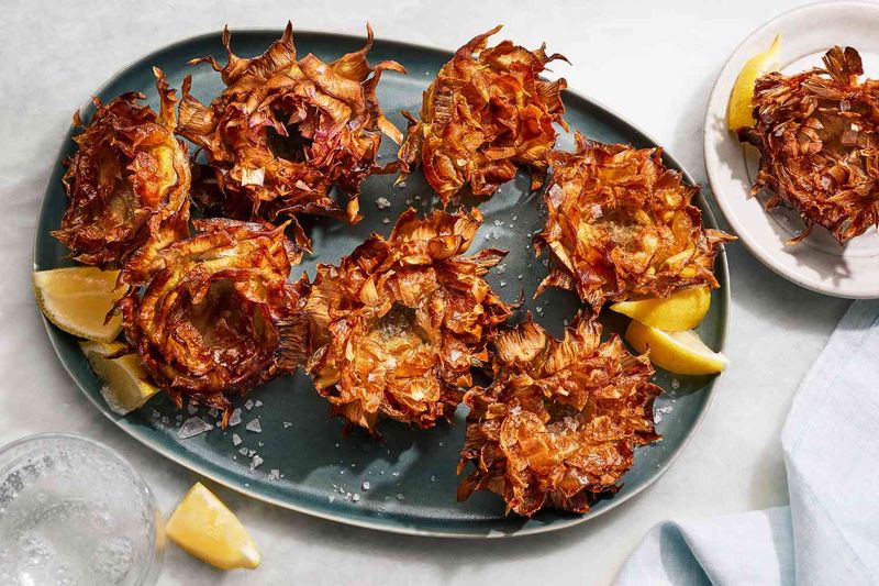 Artichokes Smashed and Fried in Rome