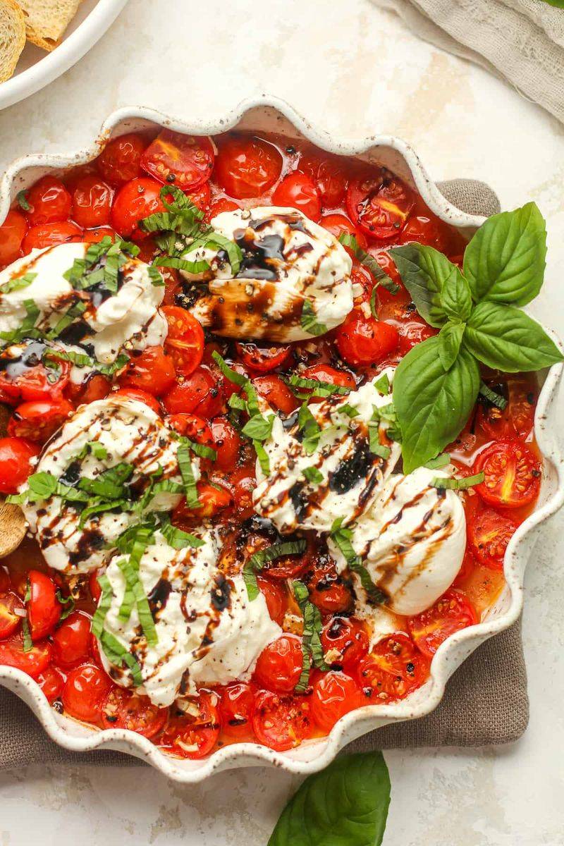 Caprese-Style Roasted Tomato Salad