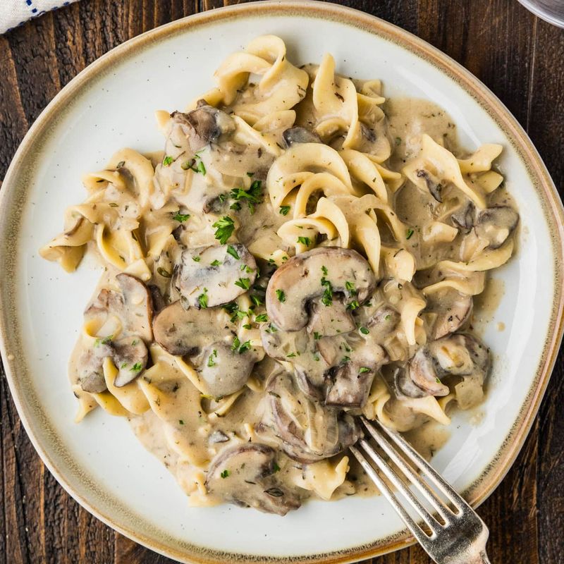 Creamy Mushroom Stroganoff