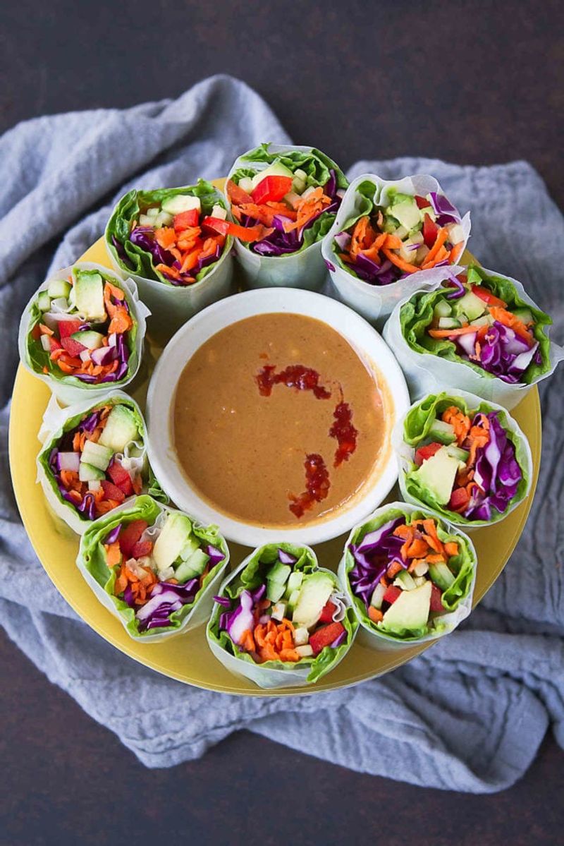 Fresh Spring Rolls With Peanut Sauce