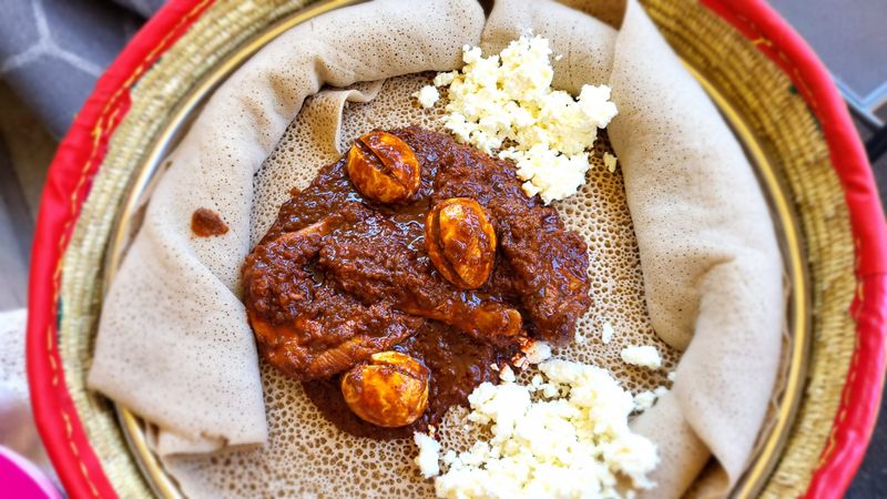 Injera with Doro Wat