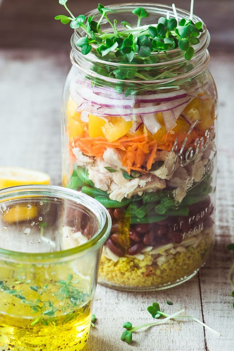 Tuna and Couscous Lunch Jars