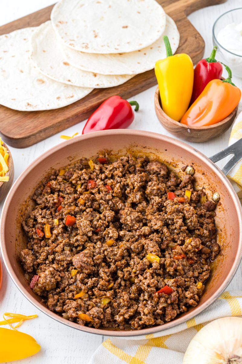Taco Meat in the Skillet
