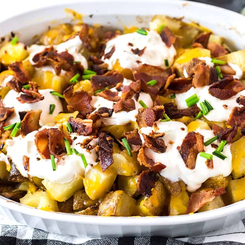 Loaded Sausage Potato Casserole