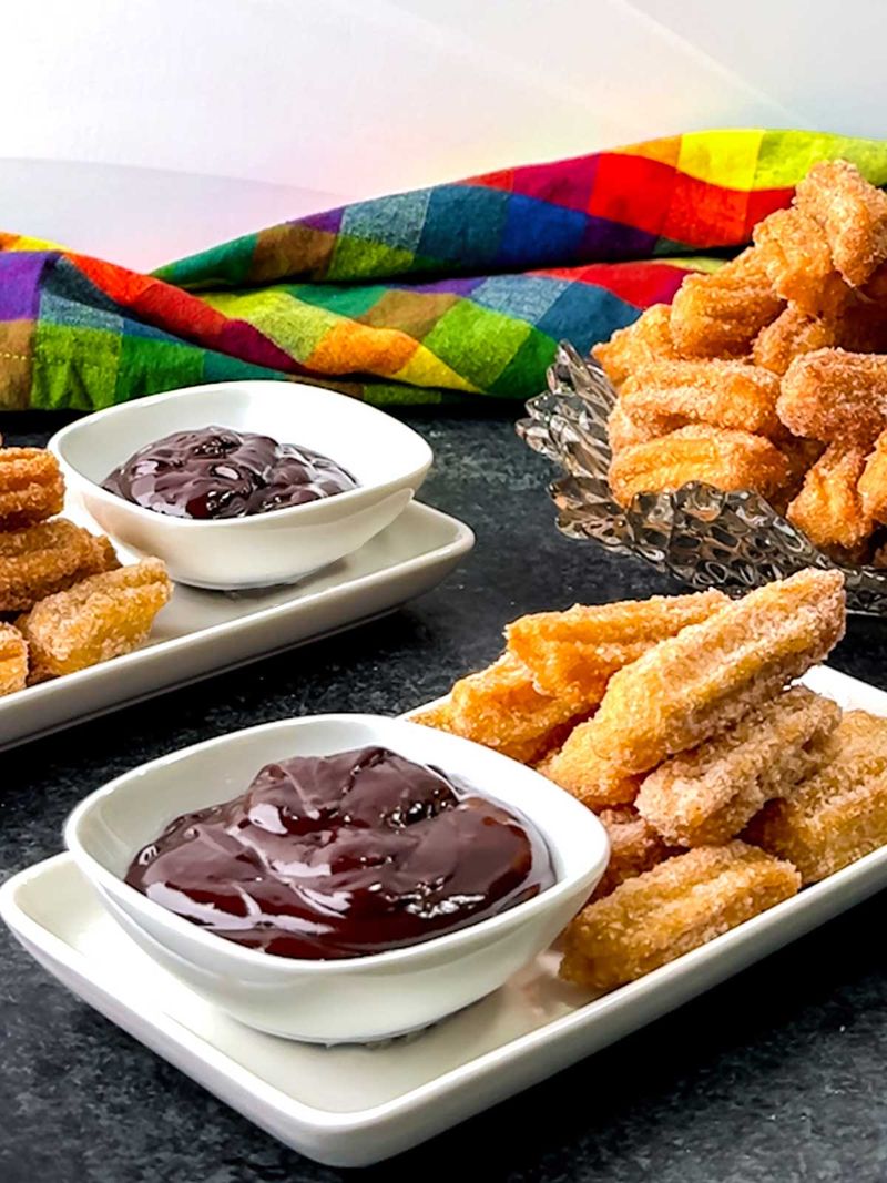 Churro Bites with Chocolate Dip