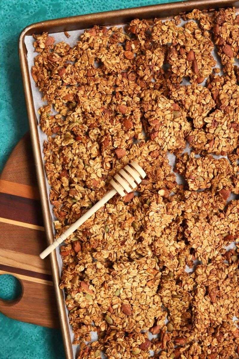 Honey Oat Granola Toasting