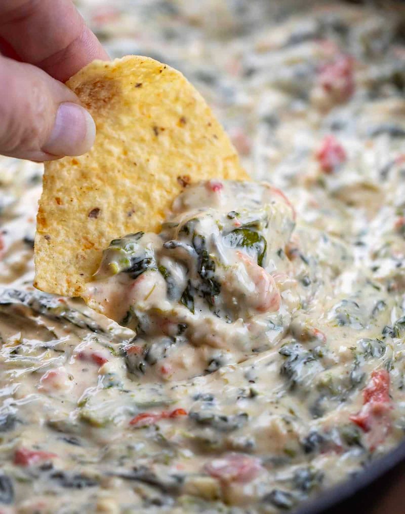 Spinach Queso With a Little Kick