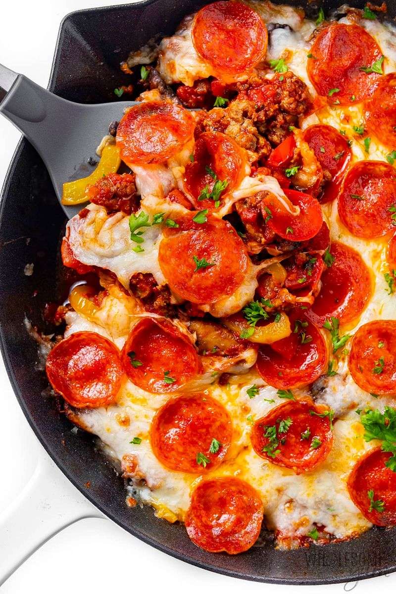 Crustless Meat Lovers Pizza Bake